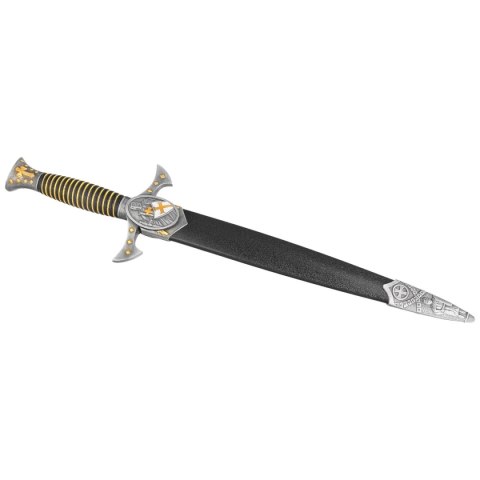 Sztylet Decor Habitat Templar Dagger, Black/Gold ABS, Satin Stainless Steel (S0298) Decor Habitat