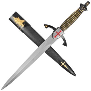Sztylet Decor Habitat Templar Dagger Black/Gold ABS, Satin Stainless Steel (S0301) Decor Habitat