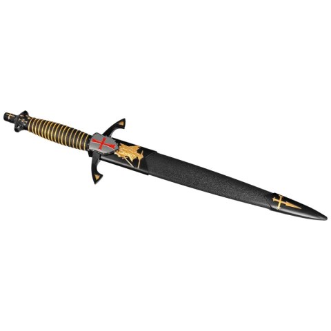 Sztylet Decor Habitat Templar Dagger Black/Gold ABS, Satin Stainless Steel (S0301) Decor Habitat