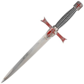 Sztylet Decor Habitat Templar Dagger Burgundy/Black/Silver ABS, Satin Stainless Steel (S3319) Decor Habitat