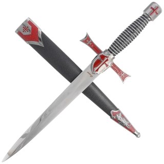 Sztylet Decor Habitat Templar Dagger Burgundy/Black/Silver ABS, Satin Stainless Steel (S3319) Decor Habitat