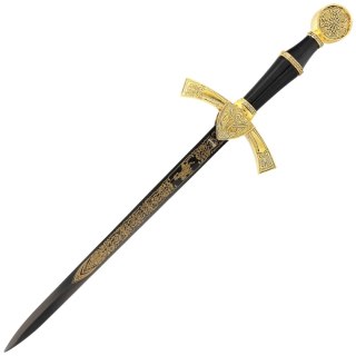 Sztylet średniowieczny Decor Habitat Medieval Dagger, Black/Gold ABS, Black (15422) Decor Habitat