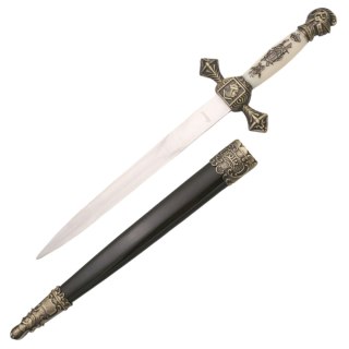 Sztylet średniowieczny Decor Habitat Medieval Dagger, White ABS, Satin (13747-4) Decor Habitat