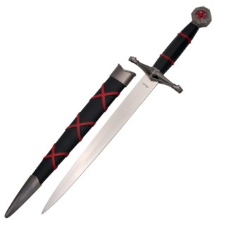 Sztylet templariuszy Decor Habitat Templar Dagger Black/Red ABS, Satin (10762) Decor Habitat