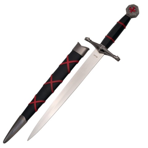 Sztylet templariuszy Decor Habitat Templar Dagger Black/Red ABS, Satin (10762) Decor Habitat