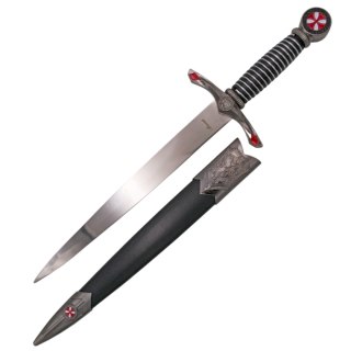 Sztylet templariuszy Decor Habitat Templar Dagger Black/Silver ABS, Satin (S0302) Decor Habitat