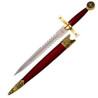 Sztylet templariuszy Decor Habitat Templar Dagger, Red ABS, Satin (S0210RD) Decor Habitat