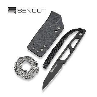 Nóż Sencut Texo Neck Knife Black Skeletonized, Black Stonewashed 9Cr18MoV by Ostal Hel (S23095-1) Sencut by We Knife