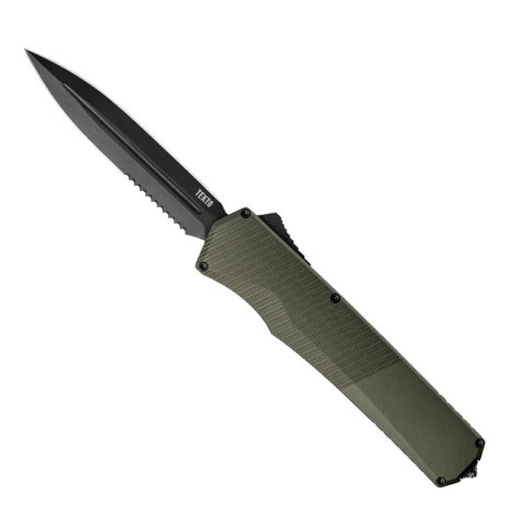Nóż automatyczny OTF Tekto A5 Spry D/E OD Green Aluminium, Black P/S CPM S35VN Tekto Knives
