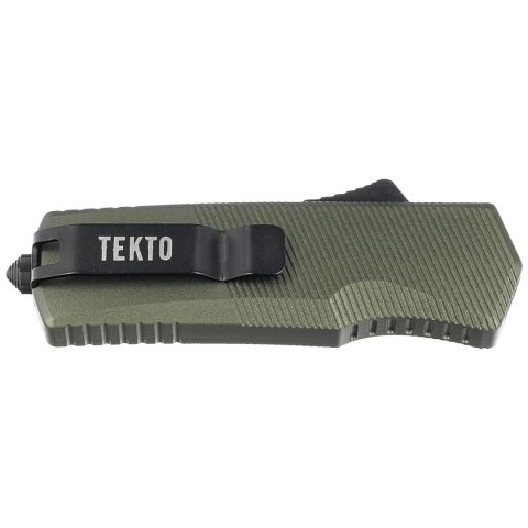 Nóż automatyczny OTF Tekto A5 Spry Mini D/E OD Green Aluminium, Black CPM S35VN Tekto Knives