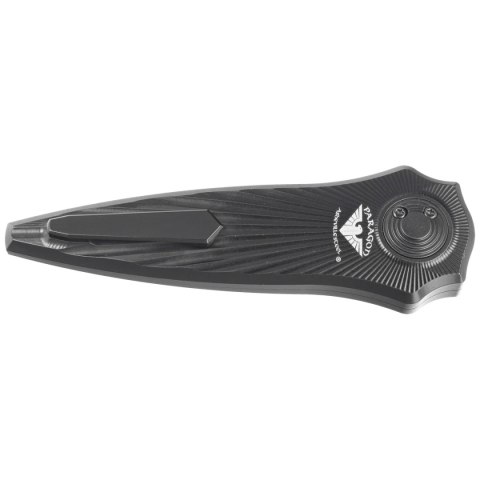 Nóż grawitacyjny Paragon Warlock Tapered StarBurst Black Aluminium, Cerakote Black CPM S35VN (WLOCX-TSB-B-DO-CB) Paragon Knives by Asheville Steel