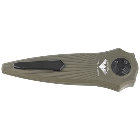 Nóż grawitacyjny Paragon Warlock-X Tapered StarBurst OD Green Aluminium, Cerakote Black CPM S35VN (WLOCX-TSB-OD-DO-CB) Paragon Knives by Asheville Steel