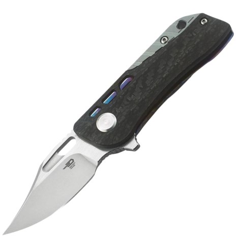 Nóż składany Bestech Engine Bowie Carbon Fiber/Colorful Flamed Titanium, Bead Blasted/Satin CPM S35VN (BT1806D) Bestech Knives