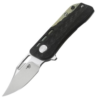 Nóż składany Bestech Engine Bowie Carbon Fiber/Green Titanium, Bead Blasted/Satin CPM S35VN (BT1806C) Bestech Knives