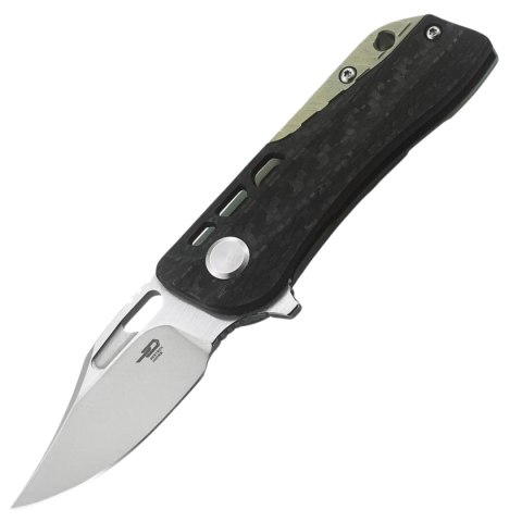 Nóż składany Bestech Engine Bowie Carbon Fiber/Green Titanium, Bead Blasted/Satin CPM S35VN (BT1806C) Bestech Knives