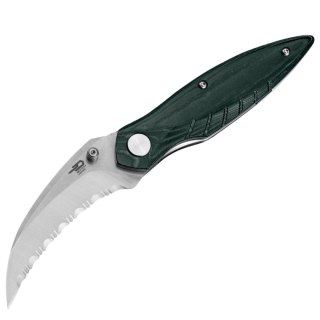 Nóż składany Bestech Mantidae Green Micarta, Satin/Stonewashed F/S 14C28N by Lucas (BG60G) Bestech Knives
