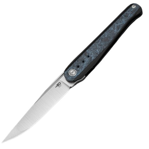 Nóż składany Bestech Spear Phisher Black Titanium/Blue CF, Hand Rubbed Satin M390 by Todd Knife and Tool (BT2405C) Bestech Knives