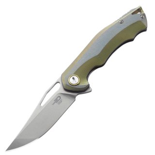 Nóż składany Bestech Tercel Retro Gold/Gray Titanium, Stonewashed CPM S35VN (BT1708A) Bestech Knives