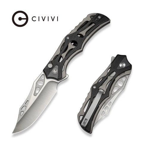 Nóż składany Civivi Biophase Gray Aluminium/Black G10, Satin Nitro-V (C23083C-3) Civivi by WE Knife