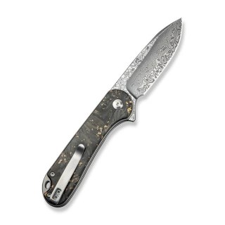 Nóż składany Civivi Button Lock Elementum II Shredded Carbon Fiber/Golden Shred, Damascus (C18062P-10) Civivi by WE Knife