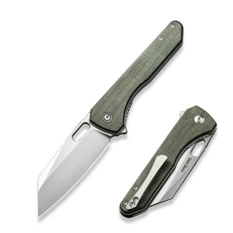Nóż składany Civivi Nugz Green Canvas Micarta, Satin 14C28N by Matthew Wehrwein (C23060-2) Civivi by WE Knife