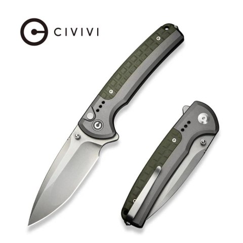 Nóż składany Civivi Sentinel Strike II Gray Aluminium/OD Green FRN, Stonewashed Nitro-V (C22025D-2) Civivi by WE Knife