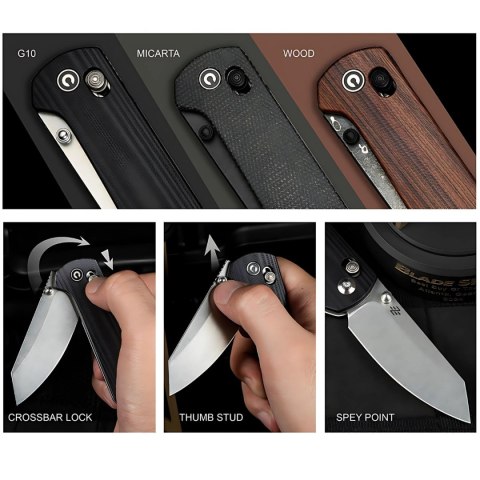 Nóż składany Civivi Yonder Black G10, Stonewashed 14C28N by Zac Whitmore (C23073-1) Civivi by WE Knife