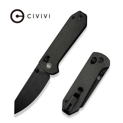 Nóż składany Civivi Yonder Dark Green Canvas Micarta, Black Stonewashed 14C28N by Zac Whitmore (C23073B-1) Civivi by WE Knife