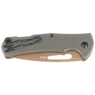 Nóż składany MKM Lov OD Green FRN, Tan Top Shield N690 by Jesper Voxnæs (MK LV-PGR) MKM - Maniago Knife Makers