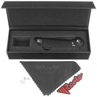 Nóż składany Reate PL-XF-A-1 Black Aluminium, Satin/Stonewashed Nitro-V Reate Knives
