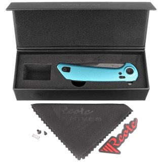 Nóż składany Reate PL-XF-A-8 Blue Aluminium, Stonewashed Nitro-V Reate Knives