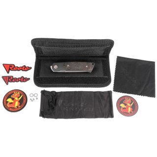 Nóż składany Reate Tribute Titanium/Zirconium/Dark Matter Copper Fat Carbon, Hand Satin M390 (TBT.DMC.SAT) Reate Knives