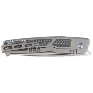 Nóż składany RikeKnife Aragil Dark Gray Titanium/Carbon Fiber, Satin M390 by Ivan D. Braginets (RK-Aragil-DG) RikeKnife Co. Ltd.