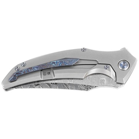 Nóż składany RikeKnife S05 Grey Titanium, Mosaic Damascus (RK-S05) RikeKnife Co. Ltd.
