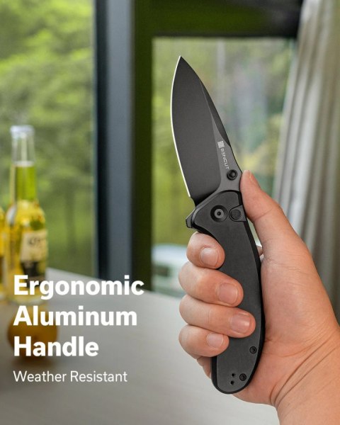 Nóż składany Sencut Cybrix Black Aluminium, Black 9Cr18MoV (S23098A-1) Sencut by We Knife