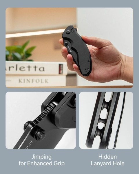 Nóż składany Sencut Cybrix Black Aluminium, Black 9Cr18MoV (S23098A-1) Sencut by We Knife