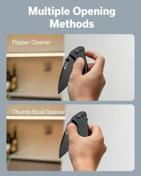 Nóż składany Sencut Cybrix Black Aluminium, Black 9Cr18MoV (S23098A-1) Sencut by We Knife