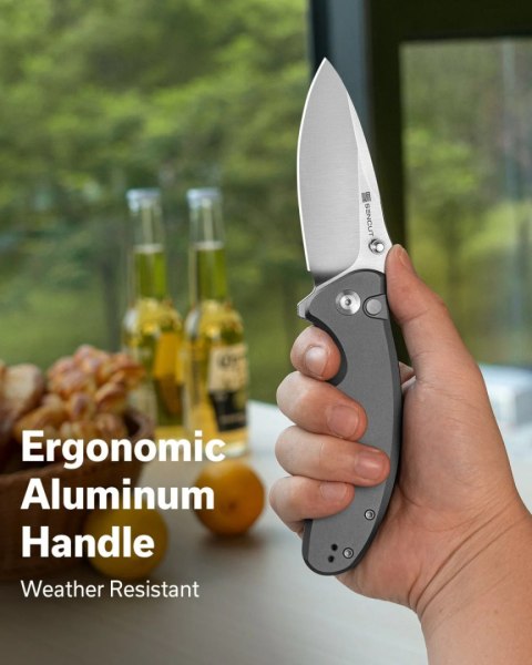 Nóż składany Sencut Cybrix Gray Aluminium, Satin 9Cr18MoV (S23098A-2) Sencut by We Knife