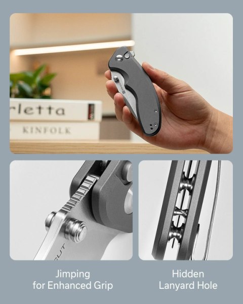 Nóż składany Sencut Cybrix Gray Aluminium, Satin 9Cr18MoV (S23098A-2) Sencut by We Knife