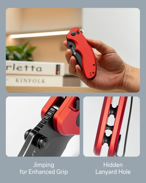 Nóż składany Sencut Cybrix Red Aluminium, Black 9Cr18MoV (S23098A-3) Sencut by We Knife