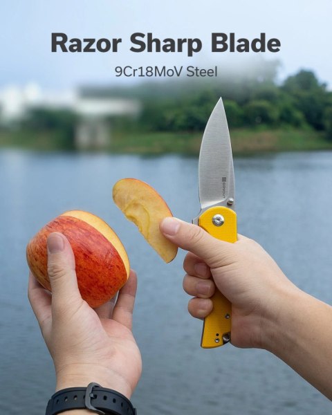 Nóż składany Sencut Praktisk Yellow G10, Satin 9Cr18MoV (S24019-2) Sencut by We Knife