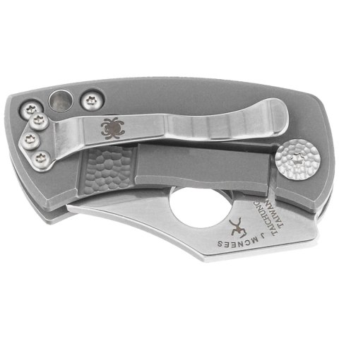 Nóż składany Spyderco McBee Gray Titanium, Stonewashed CTS XHP by Jonathan McNees (C236TIP) Spyderco Inc.