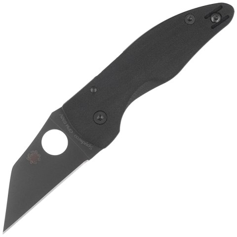 Nóż składany Spyderco MicroJimbo Black G10, Black DLC Plain CPM S30V by Michael Janich (C264GPBK) Spyderco Inc.