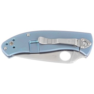 Nóż składany Spyderco Tenacious R.I.L. Blue Titanium, Satin 8Cr13MoV by Eric Glesser (C122TIBLP) Spyderco Inc.