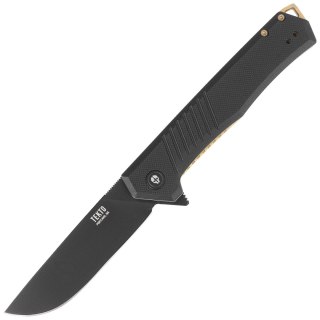 Nóż składany Tekto F1 Alpha Black G10, Bronze HW, Black D2 Tekto Knives