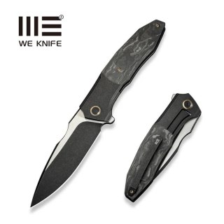 Nóż składany WE Knife Archeozoic Black Titanium/Shredded Carbon Fiber, Black Stonewashed/Satin M390 (WE23091-1) WE Knife