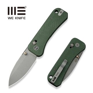 Nóż składany WE Knife Banter 2 Green Canvas Micarta, Grey Stonewashed CPM S35VN by Ben Petersen (WE23075-3) WE Knife