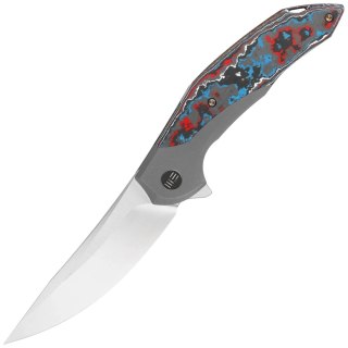 Nóż składany WE Knife Merata LE No 207/310 Titanium / Nebula Fat Carbon Fiber, Hand Rubbed Satin CPM 20CV by Anton Tkachenko (WE WE Knife