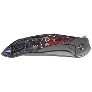Nóż składany WE Knife Merata LE No 207/310 Titanium / Nebula Fat Carbon Fiber, Hand Rubbed Satin CPM 20CV by Anton Tkachenko (WE WE Knife