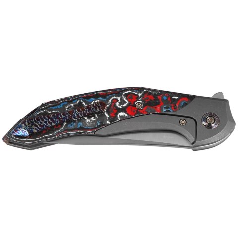 Nóż składany WE Knife Merata LE No 207/310 Titanium / Nebula Fat Carbon Fiber, Hand Rubbed Satin CPM 20CV by Anton Tkachenko (WE WE Knife